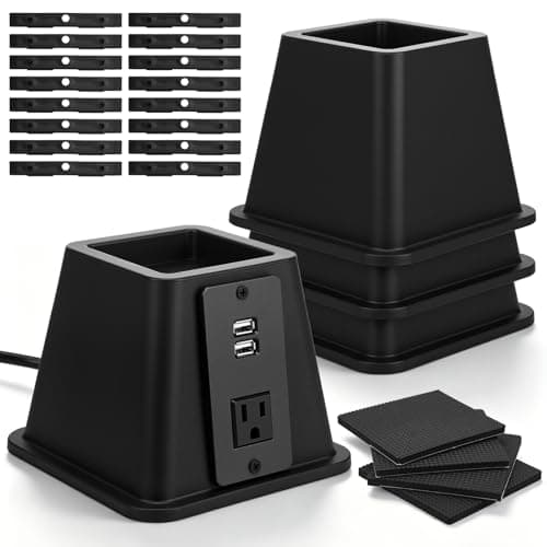 Relaxweex Relaxweex Bed Risers with Power Outlet & USB