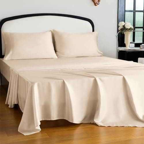Homilay Homilay Queen Size Tencel Lyocell Cooling Sheets, 16 Inch Deep Pocket
