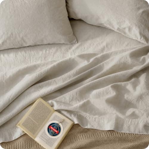 Bedsure Bedsure Cotton-Linen Blend Sheet Set