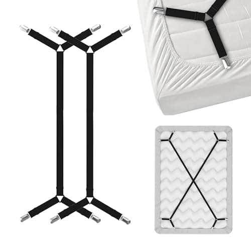 FeelAtHome FeelAtHome Criss-Cross Bed Sheet Holders, 2 Pieces