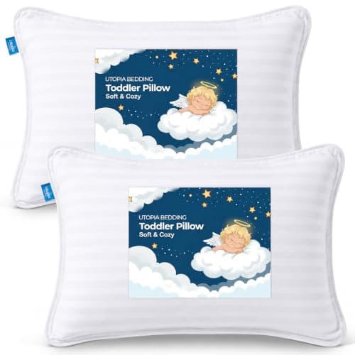 Utopia Bedding Utopia Bedding Toddler Pillow 2 Pack, Cotton Blend Shell, 13 x 18 in