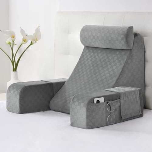 Vekkia Vekkia 19" Reading Pillow with XL Side Pockets and Adjustable Arms
