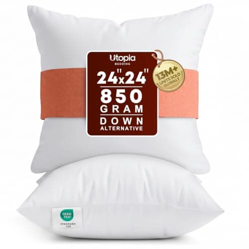 Utopia Bedding Utopia Bedding 24x24 Pillow Inserts, 2 Pack