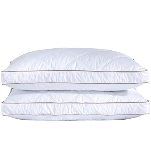 puredown puredown Gusseted Goose Feathers and Down Pillows, Standard/Queen (Set of 2)