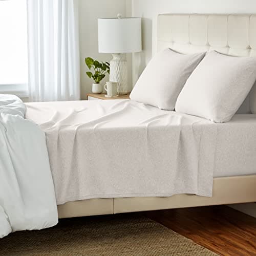 Amazon Basics Amazon Basics 100% Cotton Jersey Knit Sheet Set, Deep Pockets