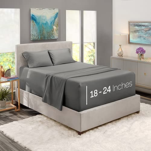 Nestl Nestl Queen Bed Sheet Set, 4-Piece Extra Deep Pocket