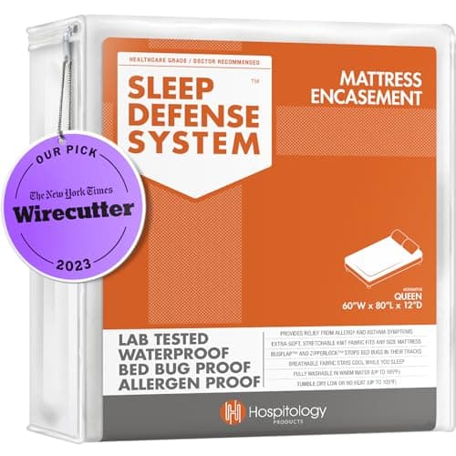 Hospitology Products HOSPITOLOGY Sleep Defense System Mattress Encasement, 12 in Depth