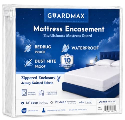 Guardmax Guardmax Zippered Mattress Encasement, Jersey Knit, OEKO-TEX Certified