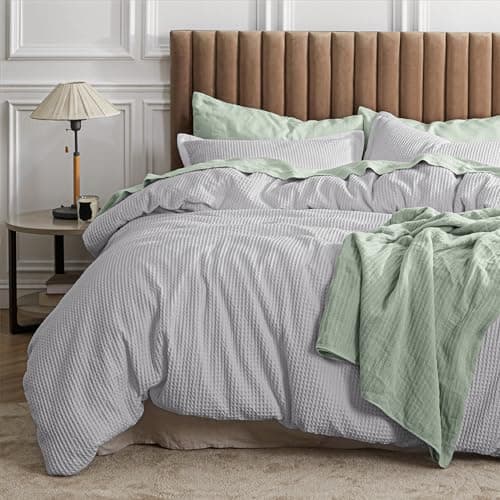 Bedsure Bedsure Waffle Comforter Set, 100% Cotton Shell, OEKO-TEX Certified