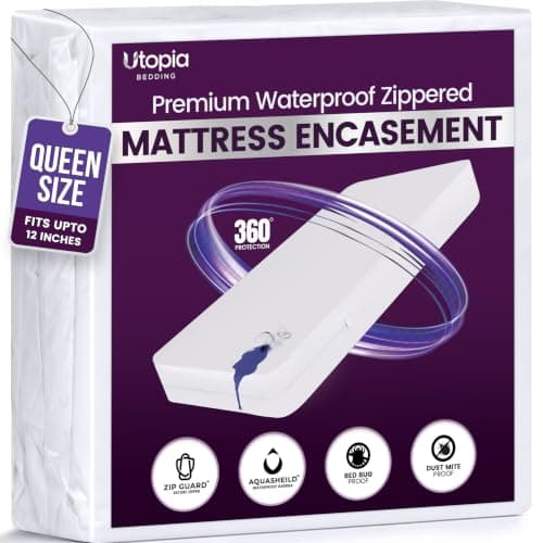 Utopia Bedding Utopia Bedding Premium 6-Sided Mattress Encasement, 12 in Pocket