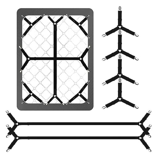 Luyena Luyena Bed Sheet Straps, 6 Pack, Adjustable Elastic