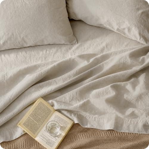 Bedsure Bedsure Cotton-Linen Blend Sheet Set