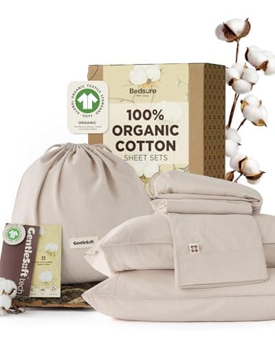 Bedsure Bedsure PureWoven 100% GOTS Certified Organic Cotton Sheets