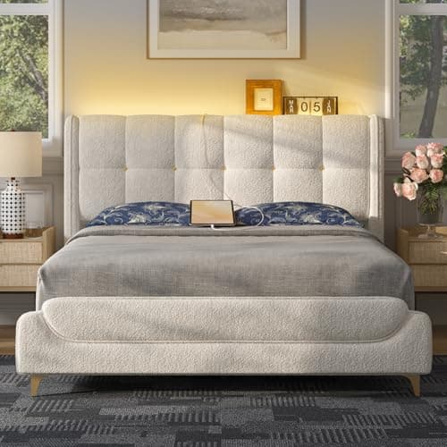 Novilla Novilla Upholstered Bed (Charging Station & LED)