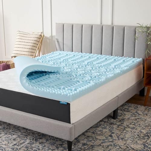 LUCID LUCID 3" Gel Memory Foam Topper, 5 Zones, Queen